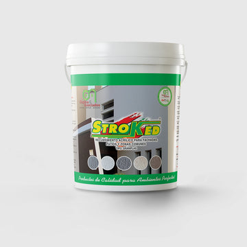 Stroked - Recubrimiento Acrílico para Fachadas, Patios y Zonas Comunes Tipo Graniplast