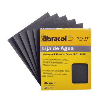 Lija de agua negra 9" x 11" - Abracol